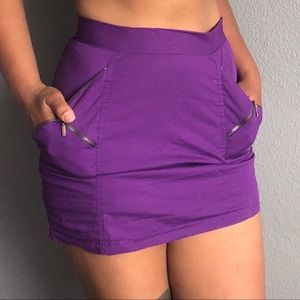 Purple mini skirt